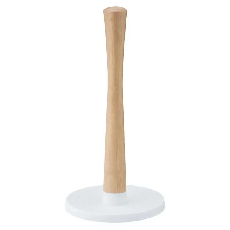 Stojak na ręczniki papierowe ROLL-IT 30 cm, biały, plastikowy / drewno, RIG-TIG Ostatnie sztuki