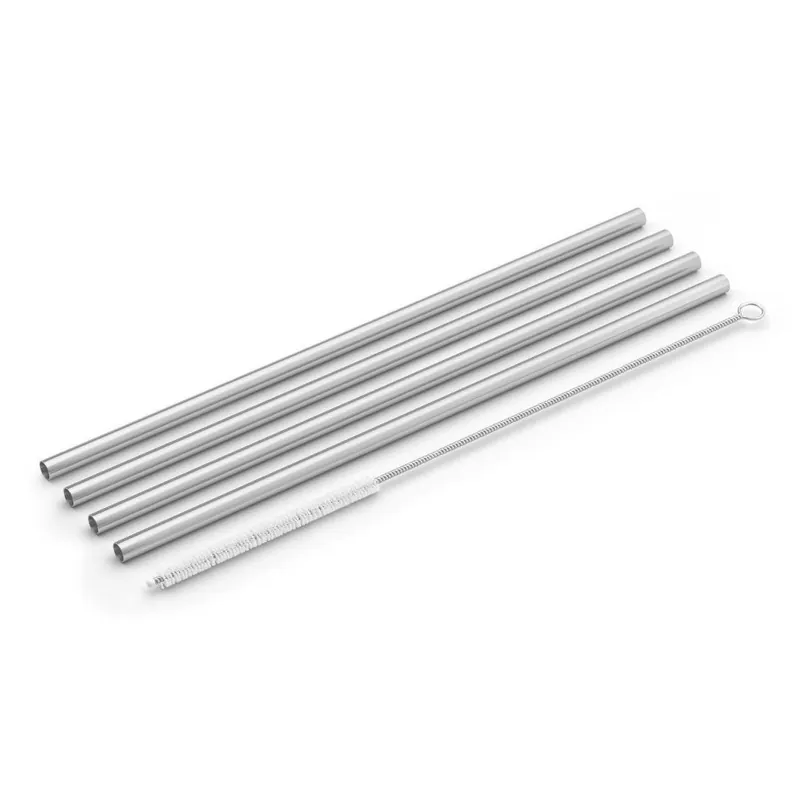 Słomka do picia PICARA 20 cm, zestaw 4 szt., srebrny, stal nierdzewna, Zack Darmowy zwrot