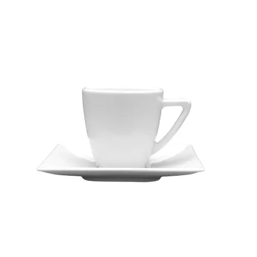 Ostatnia szansa LUBIANA CLASSIC Filiżanka Ze Spodkiem Do Kawy Espresso Biała 70 ml/11 cm