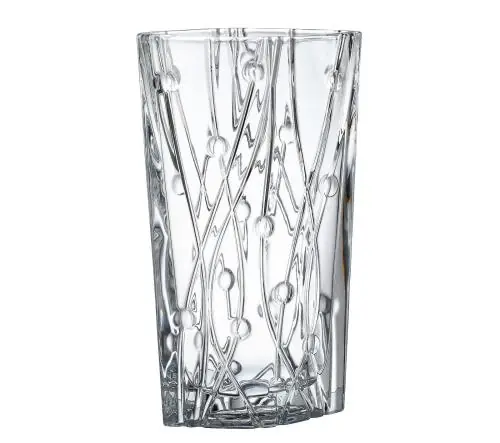 BOHEMIA LABYRINTH Wazon Szklany Na Kwiaty 30,5 cm Nowoczesny Flakon Bezpieczna płatność