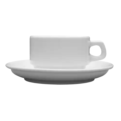 LUBIANA KASZUB/HEL Filiżanka Do Kawy Herbaty Niska Porcelana Biała 150 ml Łatwy zwrot