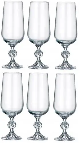 Nowość BOHEMIA STERNA Komplet 6 kieliszków do piwa/pokali 280 ml kryształ prezent