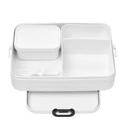 Taniej Lunchbox składany zamykany biały