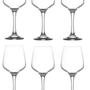 Darmowy zwrot LAV LAL Kieliszki Komplet 6 Szt. Zestaw Kieliszków Do Wina Wody 6 x 295 ml