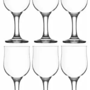LAV NEVAKAR Kieliszki Komplet 6 Szt. Zestaw Kieliszków Do Wina Wody 320 ml Szybka wysyłka