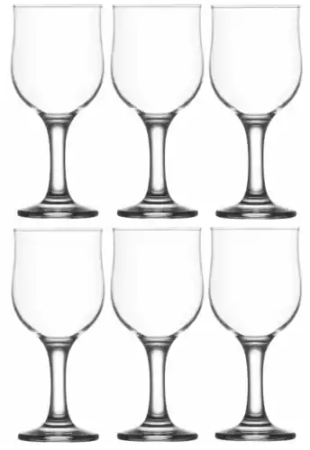 LAV NEVAKAR Kieliszki Komplet 6 Szt. Zestaw Kieliszków Do Wina Wody 320 ml Szybka wysyłka
