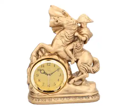 Wysoka jakość Livello Zegar Kominkowy Stojący Ceramiczny Retro Złoty 27 cm Duży Napoleon