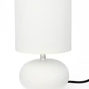 LAMPA CERAMICZNA LIVELLO 23CM BIAŁA LAMPKA NOCNA Z KABLEM ABAŻUR Bezpieczne zakupy