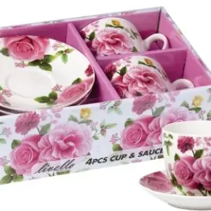 2 x Filiżanka Ze Spodkiem Do Kawy 250 ml Zestaw Kawowy Porcelana Livello Oferta czasowa