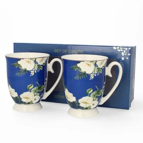 Rabat 2 x Kubek Porcelanowy Do Kawy Herbaty 350 ml Zestaw Na Prezent LIVELLO