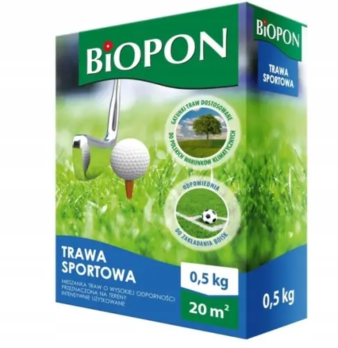 Biopon Trawa sportowa gazonowa 0,5 kg Nowy
