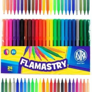 Dodaj do koszyka Flamastry szkolne mazaki 24 kolory Astra