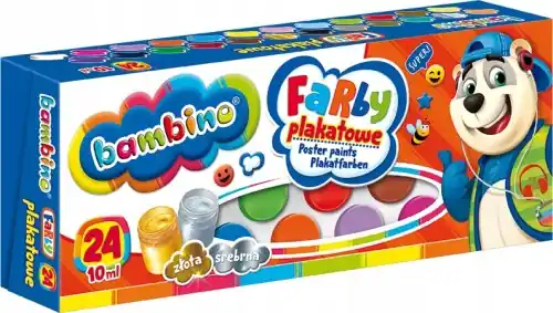 Farby plakatowe do malowania 24 kolory 10 ml Dostępne od ręki