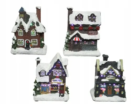Figurka świąteczna LED dekoracyjna domek 12 cm Zamów dziś