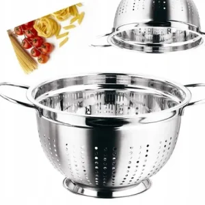 Wyjątkowa oferta Ambition Cedzak do makaronu ze stali nierdzewnej 22cm