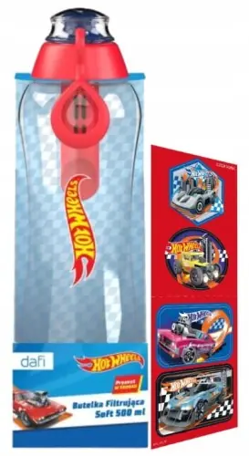 Butelka filtrująca Dafi 0,5L SOFT Hot Wheels + gratis naklejki 1 wkład Szybka dostawa