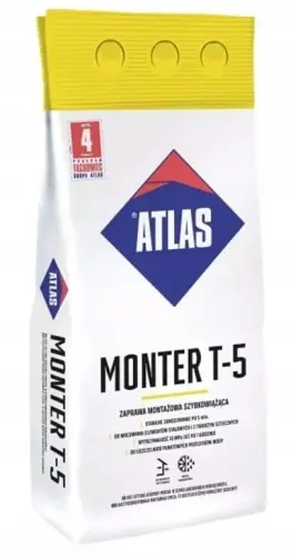Okazja Atlas Monter T-5 Zaprawa montażowa szybkowiążąca 5 kg