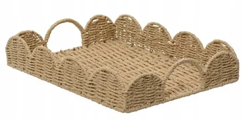 Pleciona taca do serwowania z falistym brzegiem 7x30x40cm Cena promocyjna