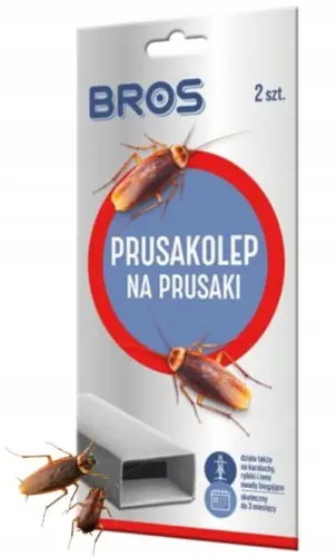 Bros Skuteczna pułapka na prusaki karaluchy i owady biegające 2 szt Prusakolep Taniej