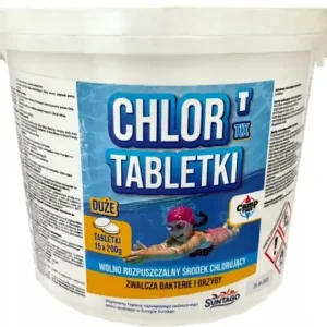 Zestaw 15 tabletek z chlorem 200g do dezynfekcji basenu, uzdatniania wody Wybór klientów