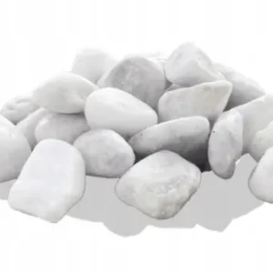 Nowość Grys ozdobny otoczak dekoracyjny śnieżnobiały 6-12 cm 20 kg