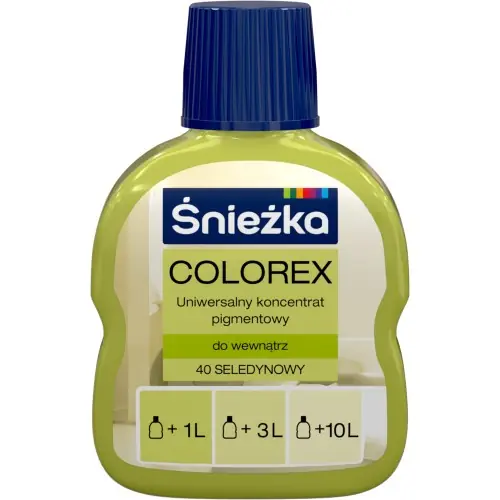 Łatwy zwrot Śnieżka Colorex pigment barwiący do farb Seledynowy mat 100ml