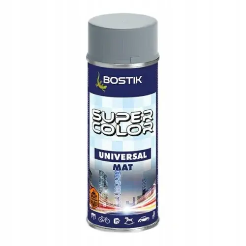Bostik Super Color Universal spray farba Szary mat 400ml Wysoka jakość