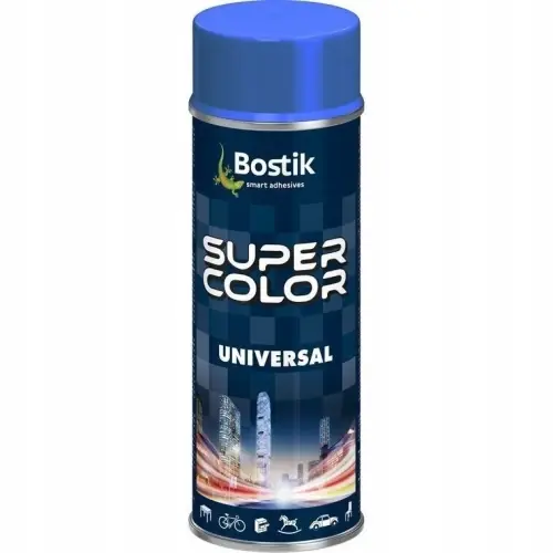 Bostik Super Color Universal spray farba Ciemny Niebieski mat 400ml Najlepsza cena