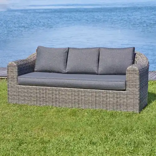 Kup online Sofa ogrodowa 3-osobowa Moorea - ciemna