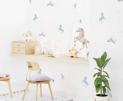 Szybka dostawa Tapeta dla dzieci Blue Unicorn