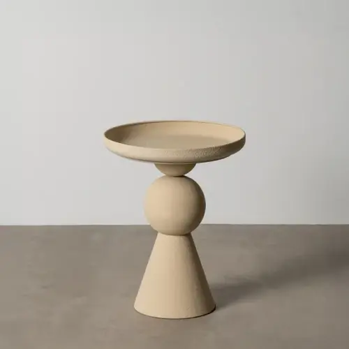 Mały stolik kremowy-metal 41 X 41 X 52 CM | Ixia Łatwy zwrot