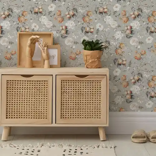 Tapeta Kwiaty i brzoskwinie W49 | Yoko Design Nowy