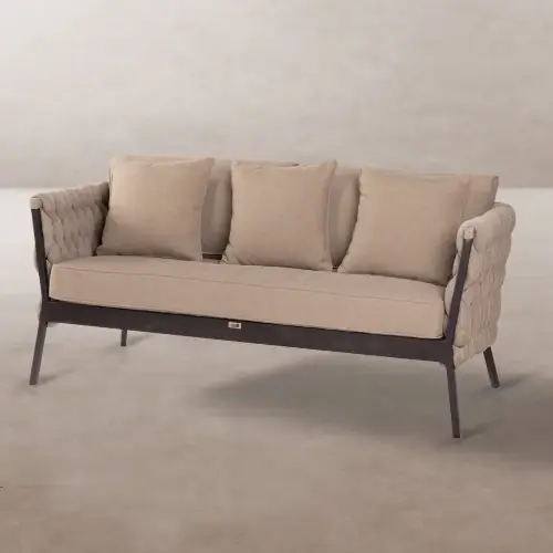 Oferta czasowa Sofa 2-osobowa ogrodowa Rebecca - Taupe | Ixia