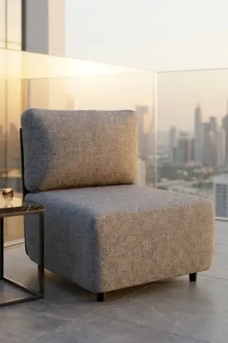 Taniej Element środkowy sofy Serano Lounge - Szary | Monnarita