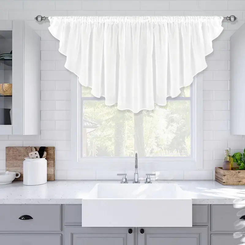 Firana biała woalowa z lamówką na taśmie 300x80cm FANNY Oferta limitowana