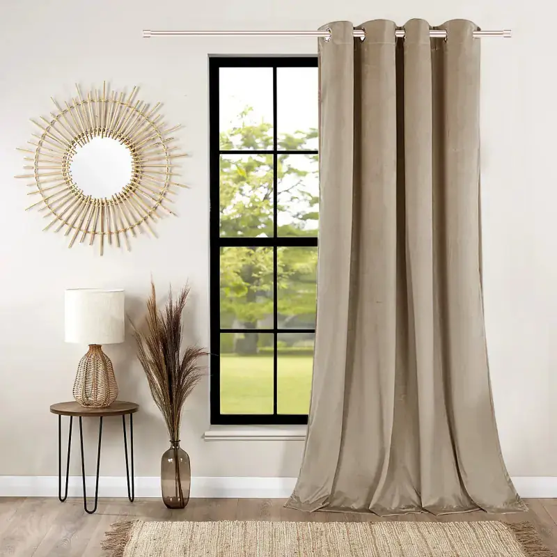 Zasłona welurowa beżowa na przelotkach 140x250cm CATIA Bestseller