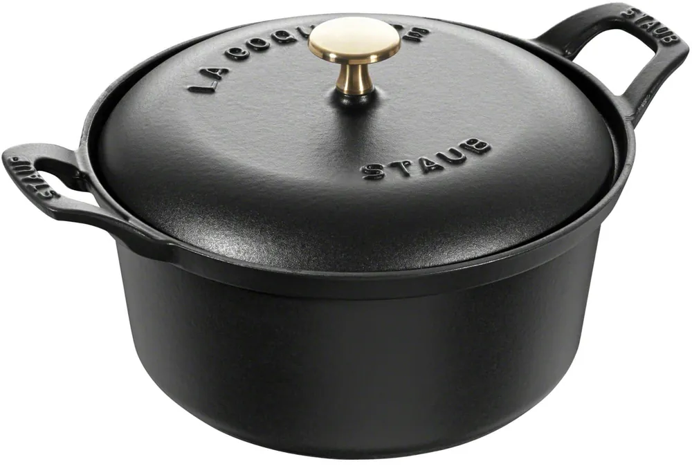 Staub La Coquette - Garnuszek żeliwny okrągły 2,45 l, czarny Rabat