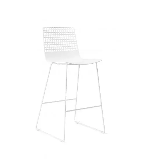 Promocja Hoker Wire Sled Stool White-White Resol