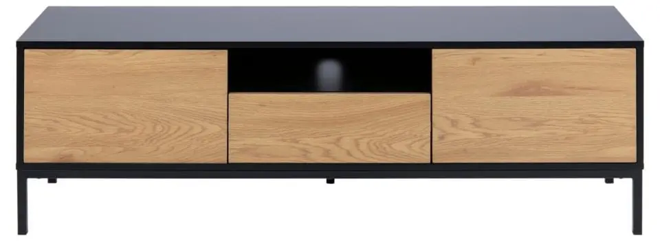 Dostępne od ręki Szafka Seaford 140cm naturalny-czarny MDF Actona