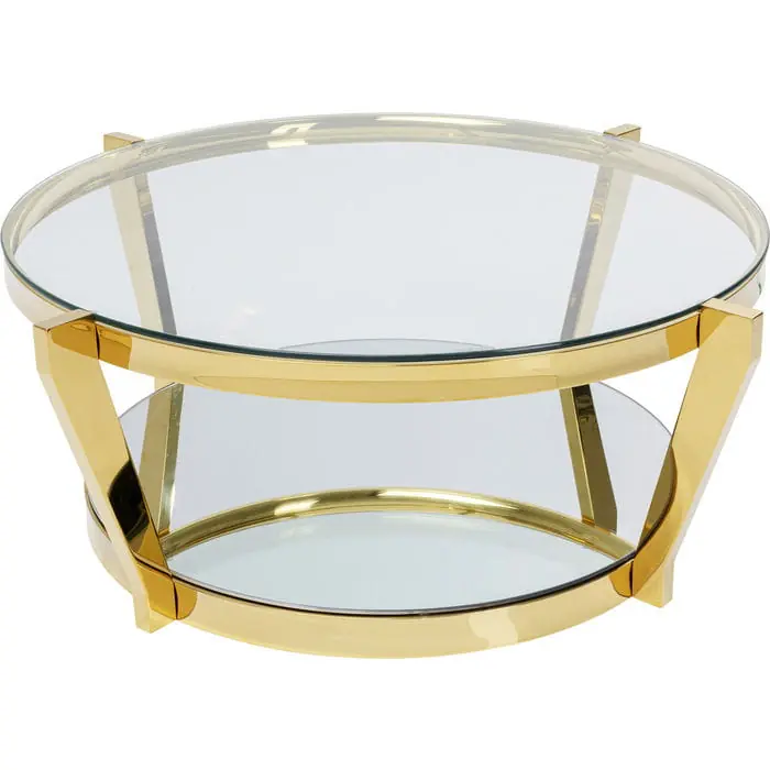 Bezpieczna płatność Stolik kawowy Monocolo Gold śr. 90 cm
