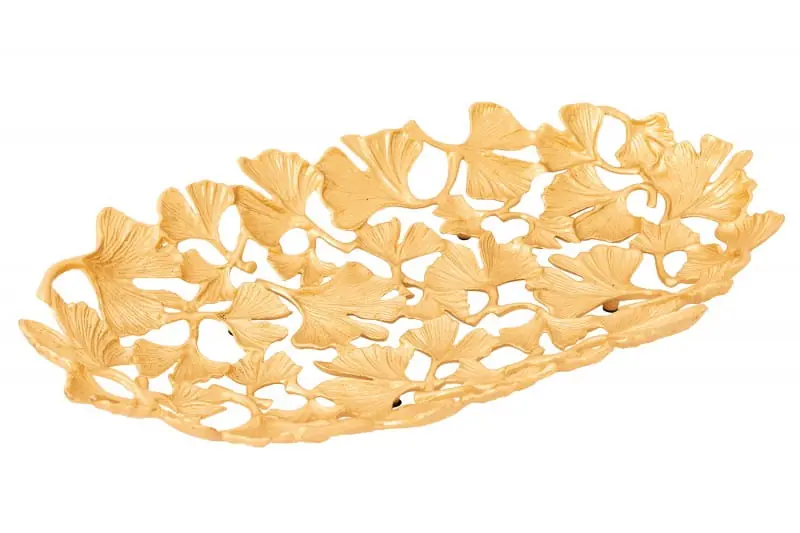 Ekspresowa dostawa Misa Gingko złota 40x26 cm - Invicta