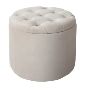 Pufa aksamit beżowy - Modern Barock 50cm - Invicta Kup teraz