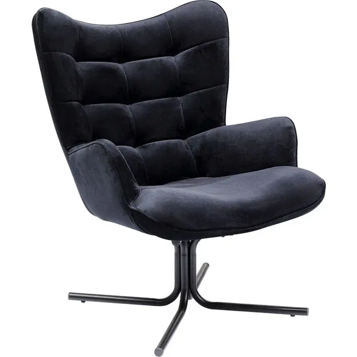 Fotel obrotowy Oscar Velvet czarny Oferta limitowana
