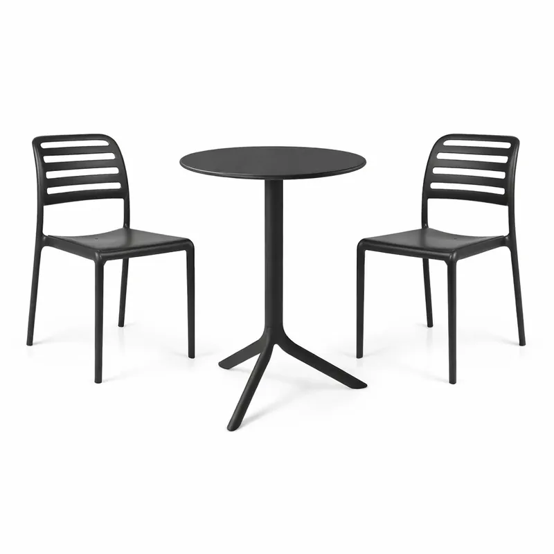 Zestaw stół Spritz + 2 krzesła Costa anthracite - Nardi Dodaj do koszyka