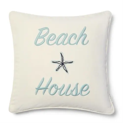 Poduszka Dekoracyjna Beach House Biała 50x50cm Riviera Maison Kup online