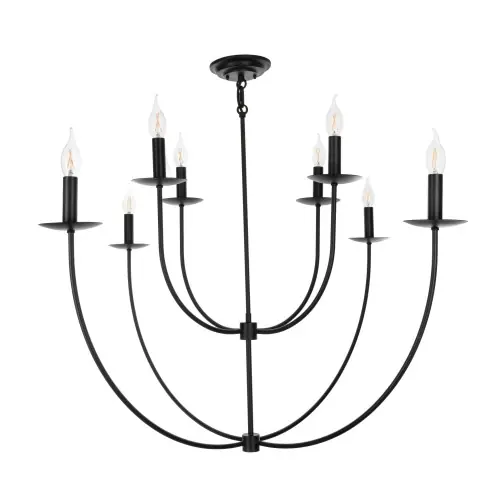 Lampa Sufitowa w Stylu Modern Farmhouse Derby Czarna Śr. 60cm Ostatnia szansa