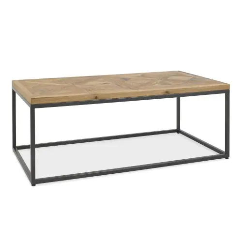 Stolik Kawowy Indus Stal Drewno 114x60x42cm Wyprzedaż