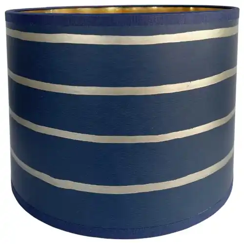 Abażur Pasy Granatowo-Złote 25x19cm Popularny