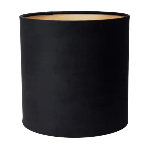 Abażur Velvet Cylinder Czarny/ Matowe Złoto 20x20cm Cena promocyjna