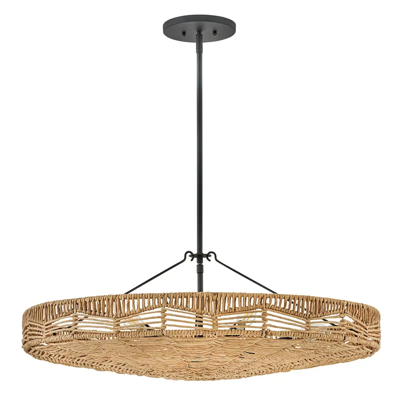 Lampa wisząca Ophelia - 6 źródeł światła - Czarny, karmelowy beż Tylko do końca tygodnia